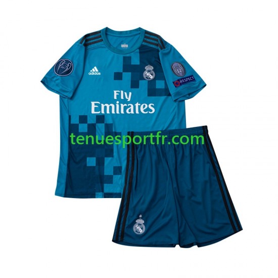 Kit Enfant Maillot Retro Troisième Real Madrid 2017 à Manches Courtes