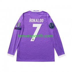 Kit Enfant Maillot Retro Extérieur Real Madrid Cristiano Ronaldo 7 2016 à Manches Longues
