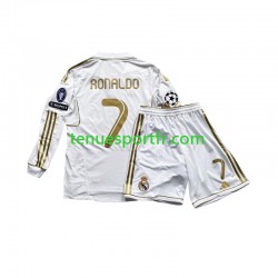Kit Enfant Maillot Domicile Real Madrid Cristiano Ronaldo 7 2011 à Manches Longues