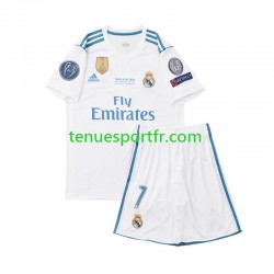 Kit Enfant Maillot Retro Domicile Real Madrid Cristiano Ronaldo 7 2017 à Manches Courtes