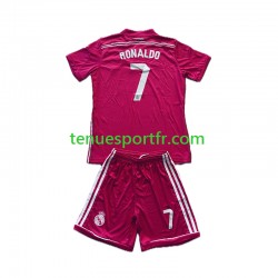 Kit Enfant Maillot Retro Extérieur Real Madrid Cristiano Ronaldo 7 2014-2015 à Manches Courtes