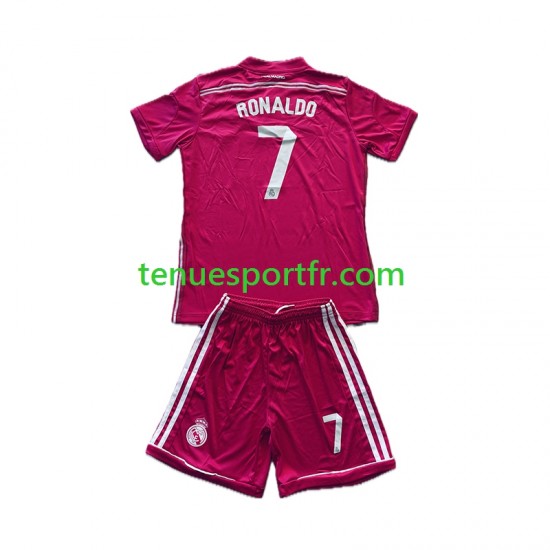 Kit Enfant Maillot Retro Extérieur Real Madrid Cristiano Ronaldo 7 2014-2015 à Manches Courtes