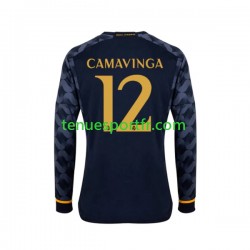 Homme Maillot Extérieur Real Madrid EDUARDO CAMAVINGA 12 2023-2024 à Manches Longues