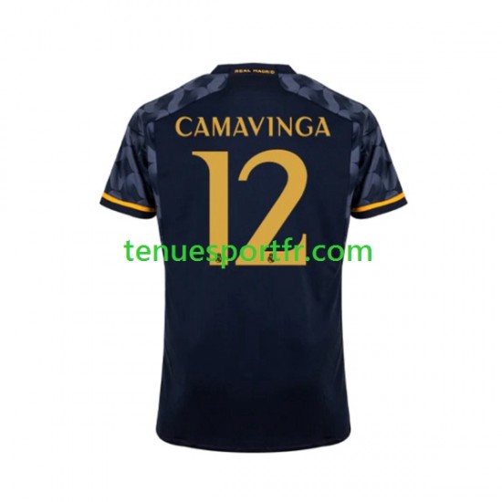 Homme Maillot Extérieur Real Madrid EDUARDO CAMAVINGA 12 2023-2024 à Manches Courtes