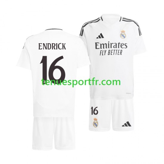 Kit Enfant Maillot Domicile Real Madrid ENDRICK 16 2024-2025 à Manches Courtes