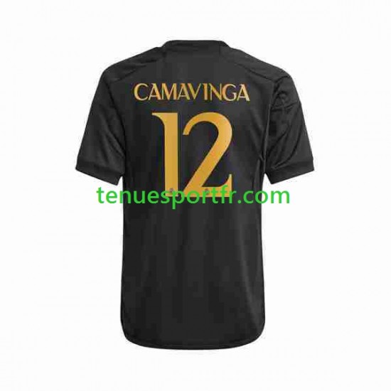 Homme Maillot Troisième Real Madrid Eduardo Camavinga 12 2023-2024 à Manches Courtes