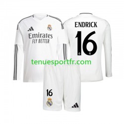Kit Enfant Maillot Domicile Real Madrid Endrick 16 2024-2025 à Manches Longues