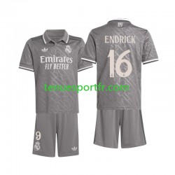 Kit Enfant Maillot Troisième Real Madrid Endrick 16 2024-2025 à Manches Courtes