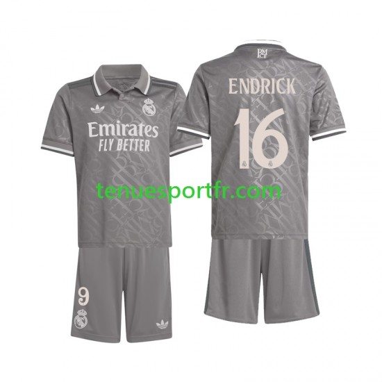 Kit Enfant Maillot Troisième Real Madrid Endrick 16 2024-2025 à Manches Courtes