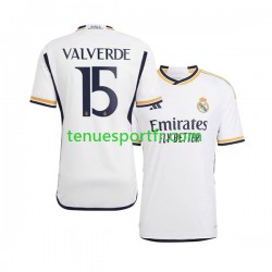 Homme Maillot Domicile Real Madrid Federico Valverde 15 2023-2024 à Manches Courtes