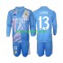 Kit Enfant Maillot Domicile Real Madrid Gardien Andriy Lunin 13 2024-2025 à Manches Longues