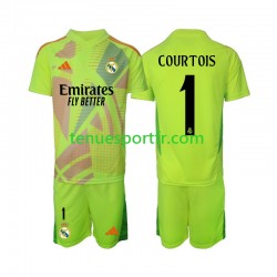 Kit Enfant Maillot Quatrième Real Madrid Gardien COURTOIS 1 2024-2025 à Manches Courtes