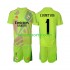 Kit Enfant Maillot Quatrième Real Madrid Gardien COURTOIS 1 2024-2025 à Manches Courtes
