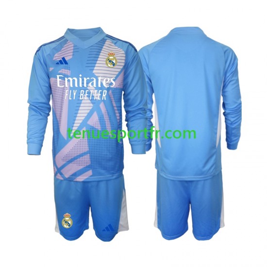 Kit Enfant Maillot Domicile Real Madrid Gardien 2024-2025 à Manches Longues