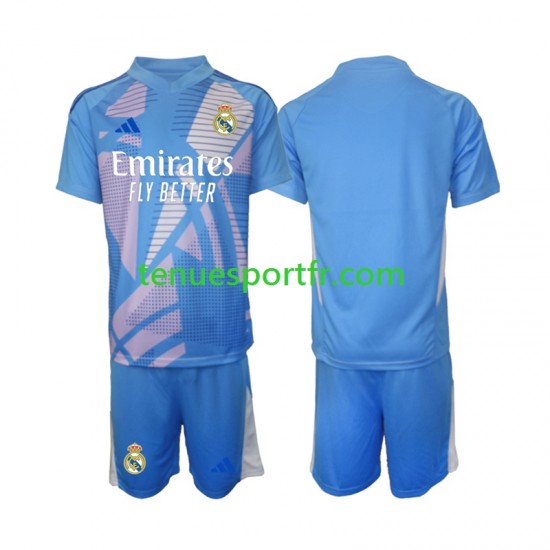 Kit Enfant Maillot Domicile Real Madrid Gardien 2024-2025 à Manches Courtes