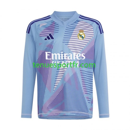 Homme Maillot Domicile Real Madrid Gardien 2024-2025 Bleu à Manches Longues