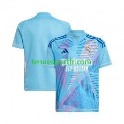 Homme Maillot Domicile Real Madrid Gardien 2024-2025 Bleu à Manches Courtes