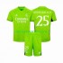 Kit Enfant Maillot Domicile Real Madrid Gardien Kepa Arrizabalaga 25 2023-2024 à Manches Courtes