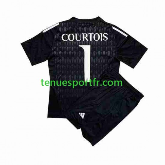 Kit Enfant Maillot Extérieur Real Madrid Gardien Thibaut Courtois 1 2023-2024 à Manches Courtes