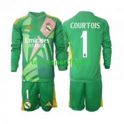 Kit Enfant Maillot Troisième Real Madrid Gardien Thibaut Courtois 1 2024-2025 à Manches Longues