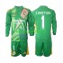Kit Enfant Maillot Troisième Real Madrid Gardien Thibaut Courtois 1 2024-2025 à Manches Longues