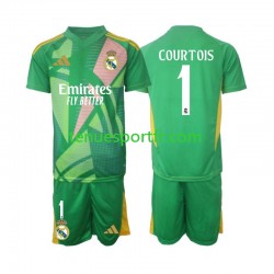Kit Enfant Maillot Troisième Real Madrid Gardien Thibaut Courtois 1 2024-2025 à Manches Courtes