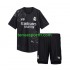 Kit Enfant Maillot Quatrième Real Madrid Gardien Y3 2023-2024 Noir à Manches Courtes