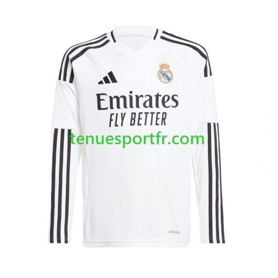 Homme Maillot Domicile Real Madrid 2024-2025 Blanc à Manches Longues