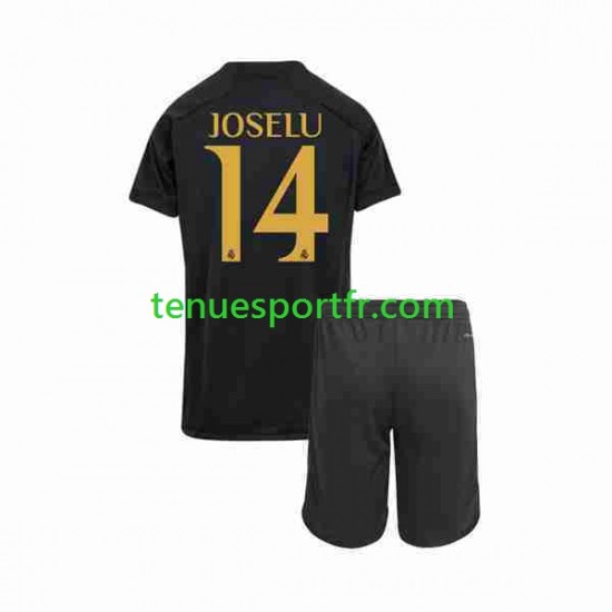 Kit Enfant Maillot Troisième Real Madrid Joselu 14 2023-2024 à Manches Courtes