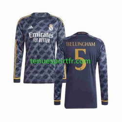 Homme Maillot Extérieur Real Madrid Jude Bellingham 5 2023-2024 à Manches Longues