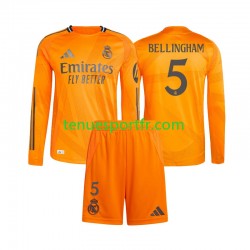 Kit Enfant Maillot Extérieur Real Madrid Jude Bellingham 5 2024-2025 à Manches Longues