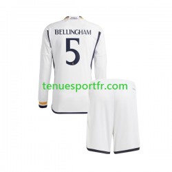 Kit Enfant Maillot Domicile Real Madrid Jude Bellingham 5 2023-2024 à Manches Longues
