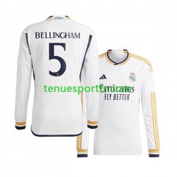 Homme Maillot Domicile Real Madrid Jude Bellingham 5 2023-2024 à Manches Longues