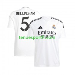 Homme Maillot Domicile Real Madrid Jude Bellingham 5 2024-2025 à Manches Courtes