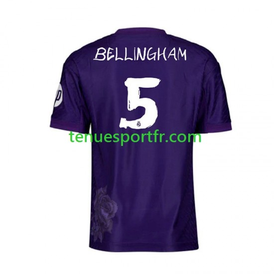 Homme Maillot Quatrième Real Madrid Jude Bellingham 5 Y-3 2023-2024 Violet à Manches Courtes
