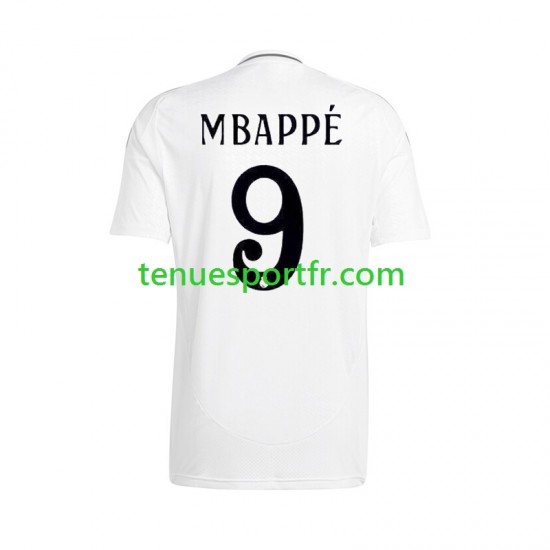 Homme Maillot Domicile Real Madrid Kylian Mbappe 9 2024-2025 à Manches Courtes