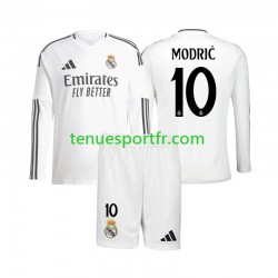 Kit Enfant Maillot Domicile Real Madrid Luka Modric 10 2024-2025 à Manches Longues
