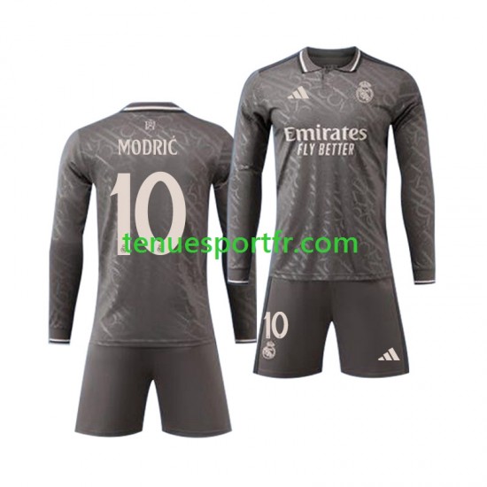 Kit Enfant Maillot Troisième Real Madrid Luka Modric 10 2024-2025 à Manches Longues