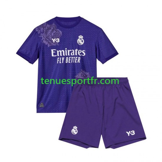 Kit Enfant Maillot Quatrième Real Madrid 2023-2024 Violet à Manches Courtes