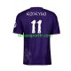 Homme Maillot Quatrième Real Madrid RODRYGO 11 Y-3 2023-2024 Violet à Manches Courtes