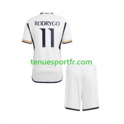 Kit Enfant Maillot Domicile Real Madrid Rodrygo Goes 11 2023-2024 à Manches Courtes