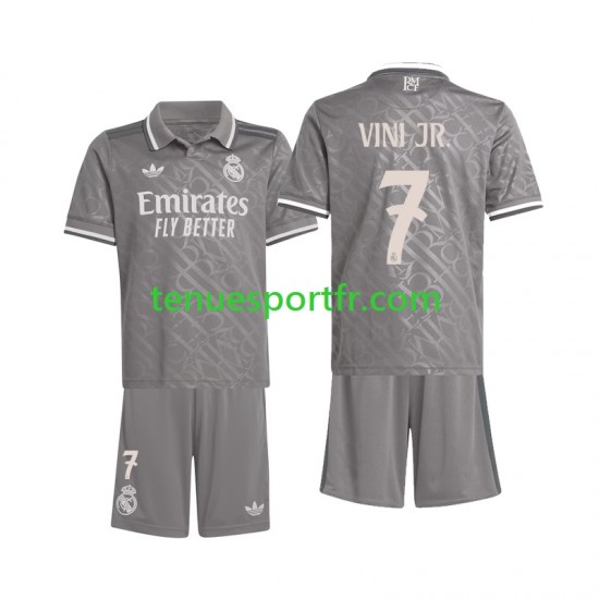 Kit Enfant Maillot Troisième Real Madrid Vini JR. 7 2024-2025 à Manches Courtes