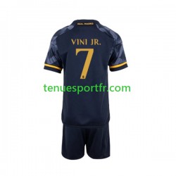 Kit Enfant Maillot Extérieur Real Madrid Vinicius Junior 7 2023-2024 à Manches Courtes
