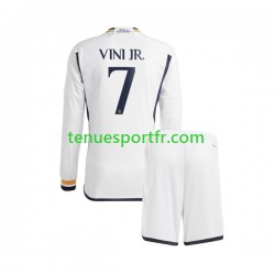 Kit Enfant Maillot Domicile Real Madrid Vinicius Junior 7 2023-2024 à Manches Longues