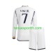 Kit Enfant Maillot Domicile Real Madrid Vinicius Junior 7 2023-2024 à Manches Longues