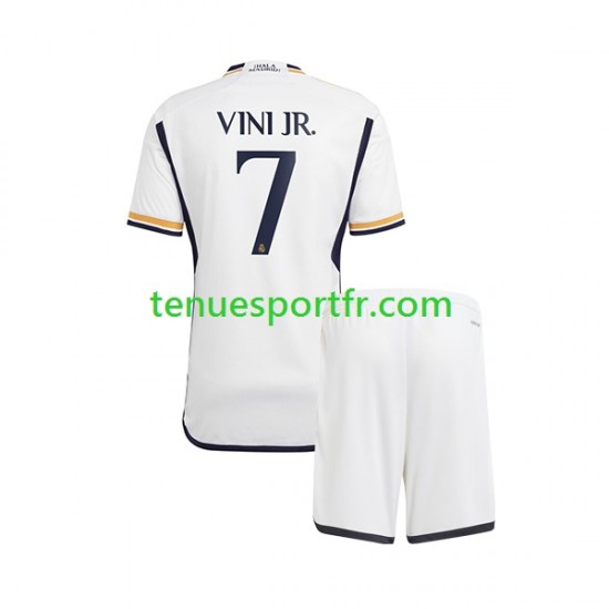 Kit Enfant Maillot Domicile Real Madrid Vinicius Junior 7 2023-2024 à Manches Courtes