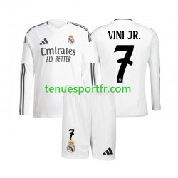 Kit Enfant Maillot Domicile Real Madrid Vinicius Junior 7 2024-2025 à Manches Longues