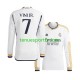 Homme Maillot Domicile Real Madrid Vinicius Junior 7 2023-2024 à Manches Longues