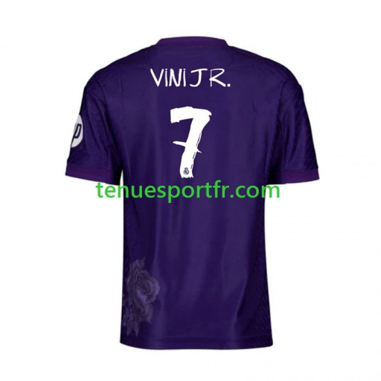 Homme Maillot Quatrième Real Madrid Vinicius Junior 7 Y-3 2023-2024 Violet à Manches Courtes