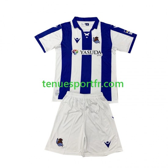 Kit Enfant Maillot Domicile Real Sociedad 2024-2025 à Manches Courtes